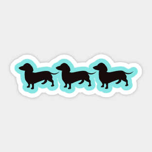 Dachshund, sausage, cute little dogs Sticker